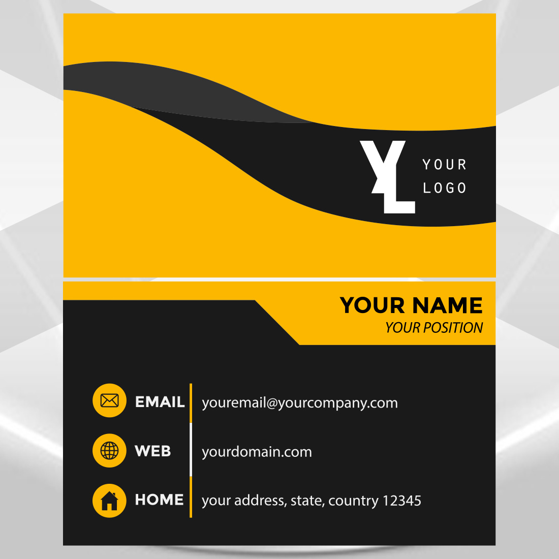 Modern Unique Business Card Design preview image.