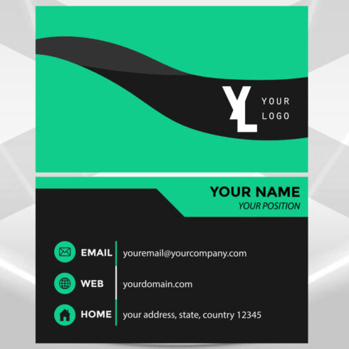 Modern Unique Business Card Design cover image.