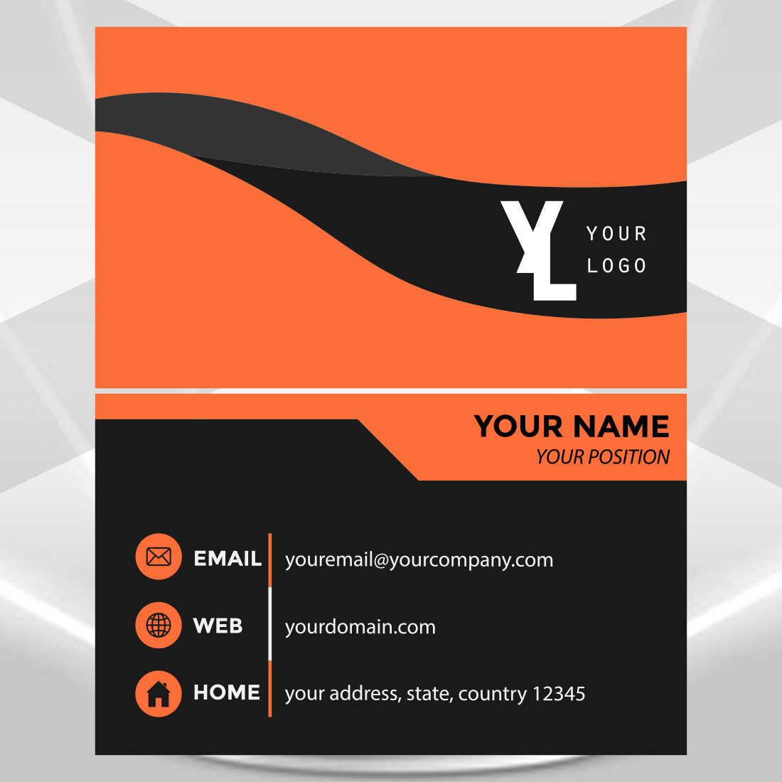 Modern Unique Business Card Design preview image.