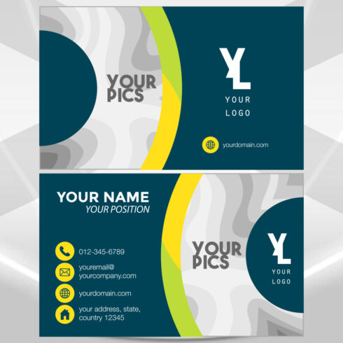 Modern Unique Business Card Design cover image.