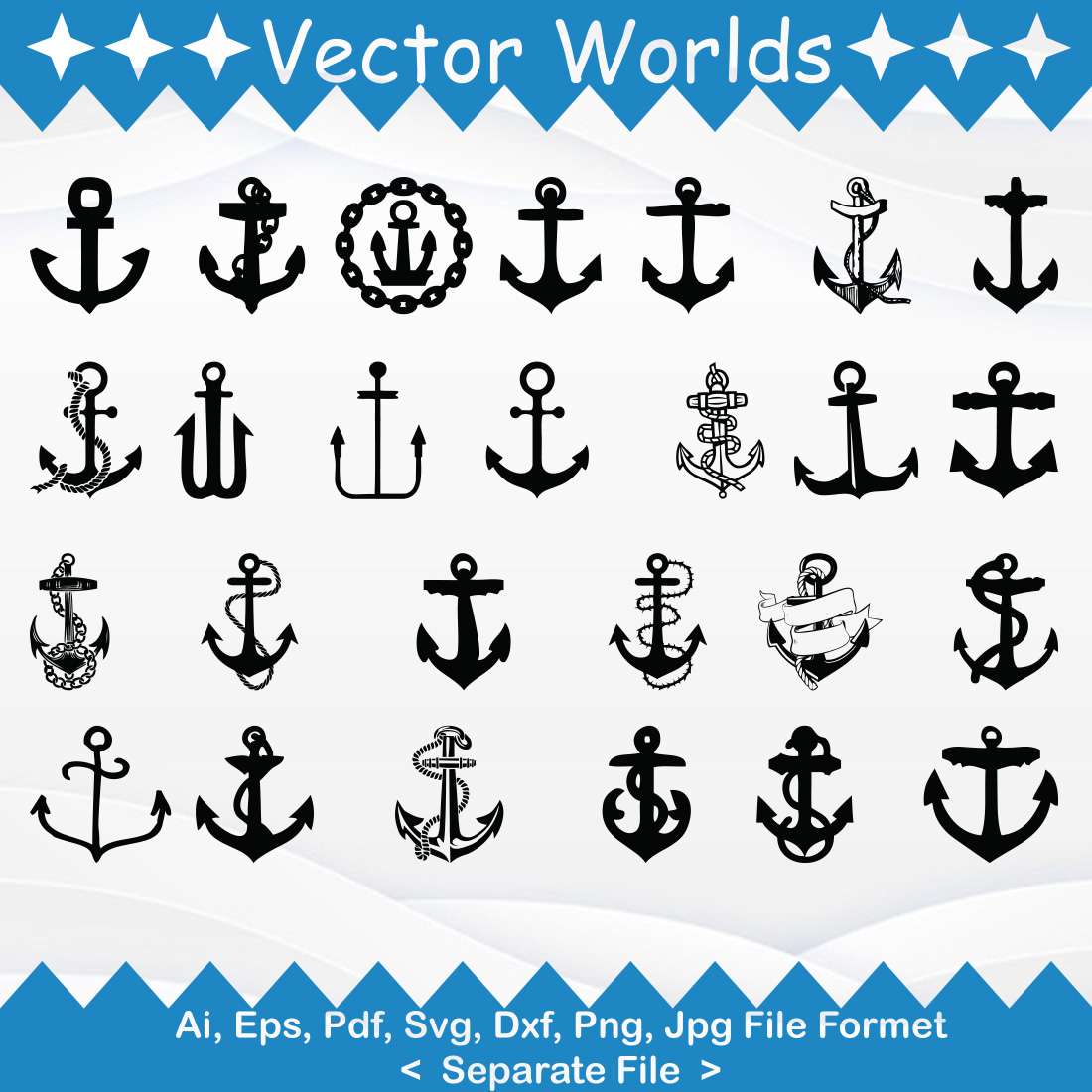 Anchor SVG Vector Design preview image.