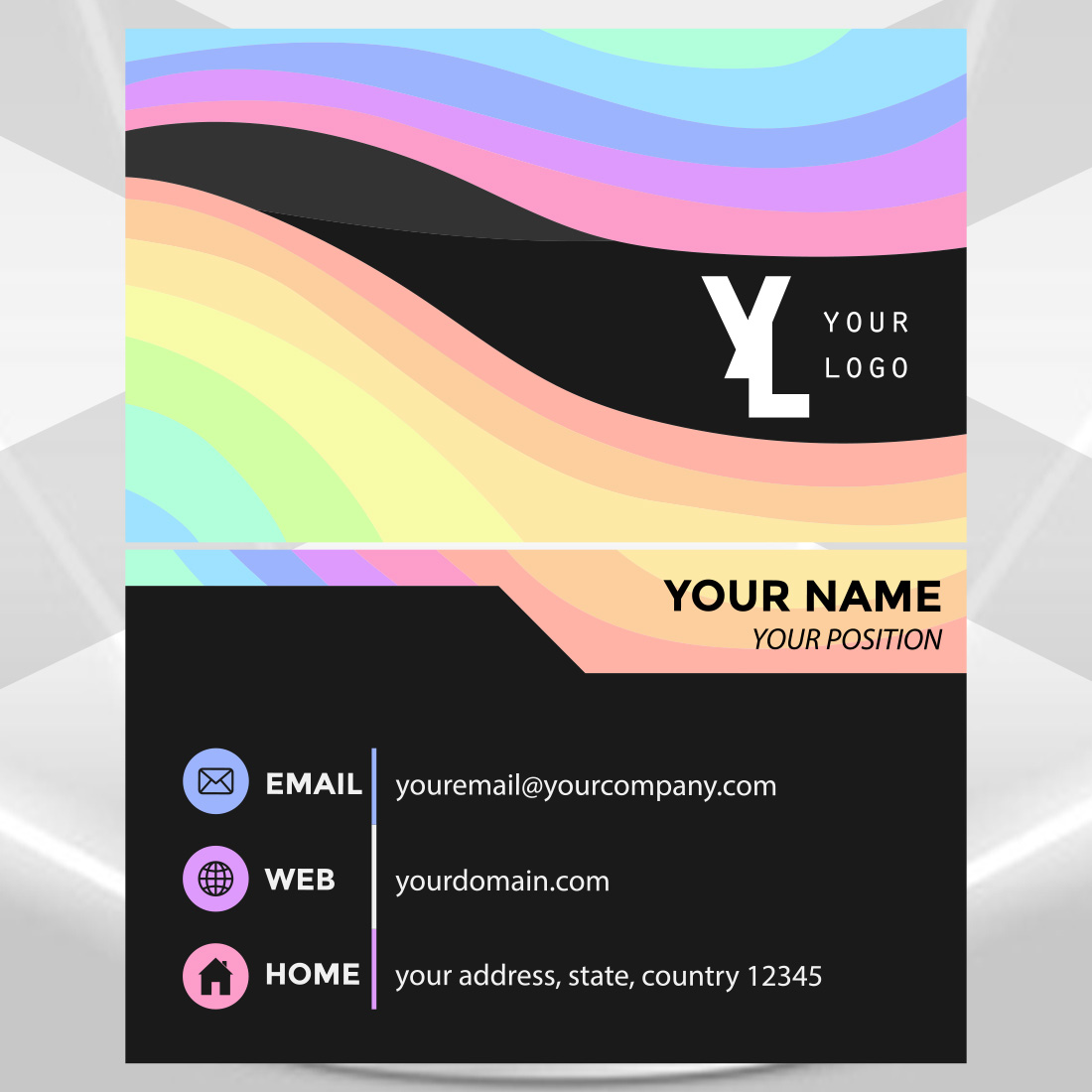 Modern Unique Business Card Design preview image.