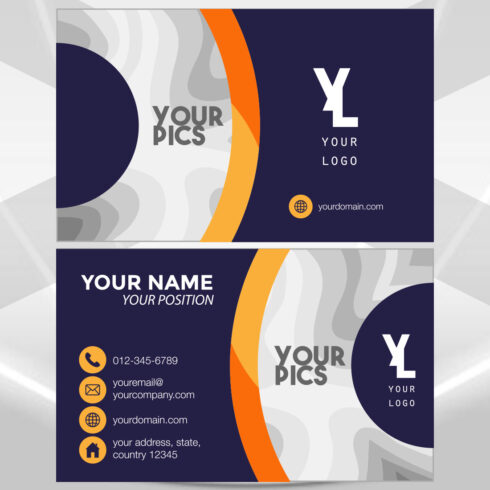 Modern Unique Business Card Design cover image.