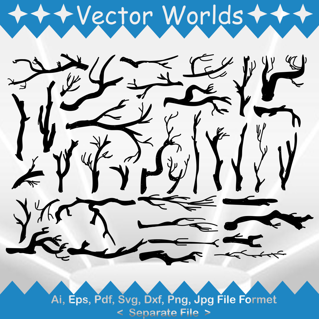 Branches SVG Vector Design preview image.