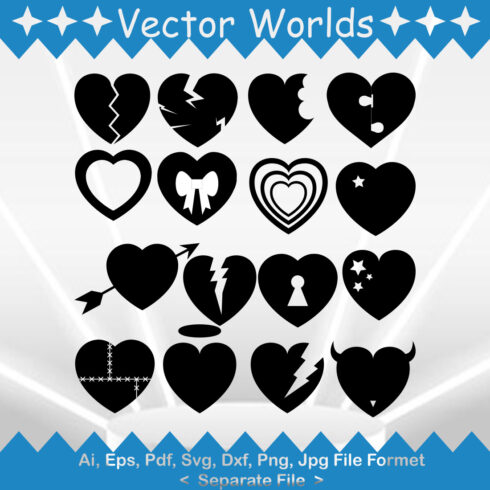 Hearts Paper SVG Vector Design cover image.