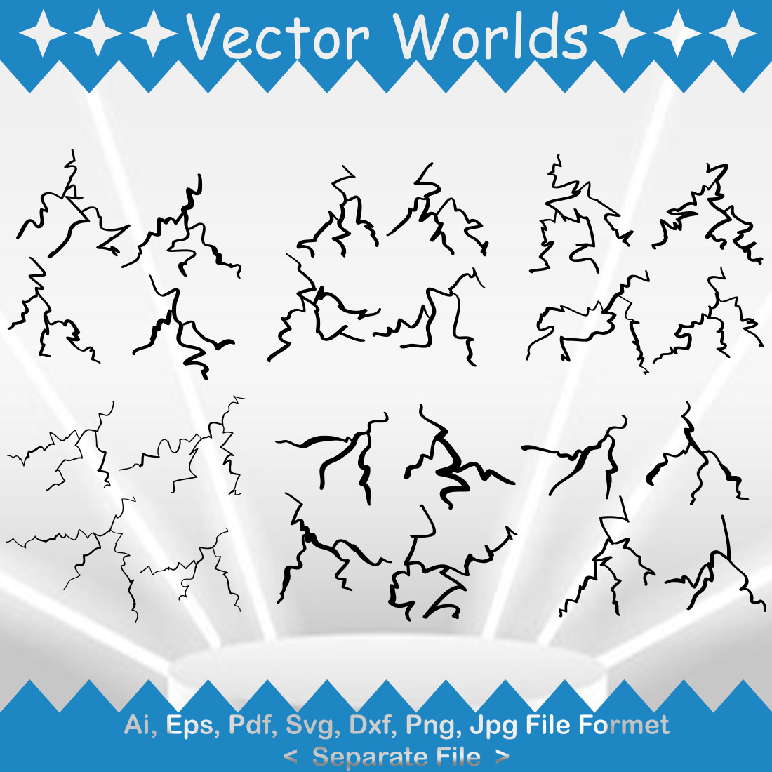 Electric Current SVG Vector Design preview image.