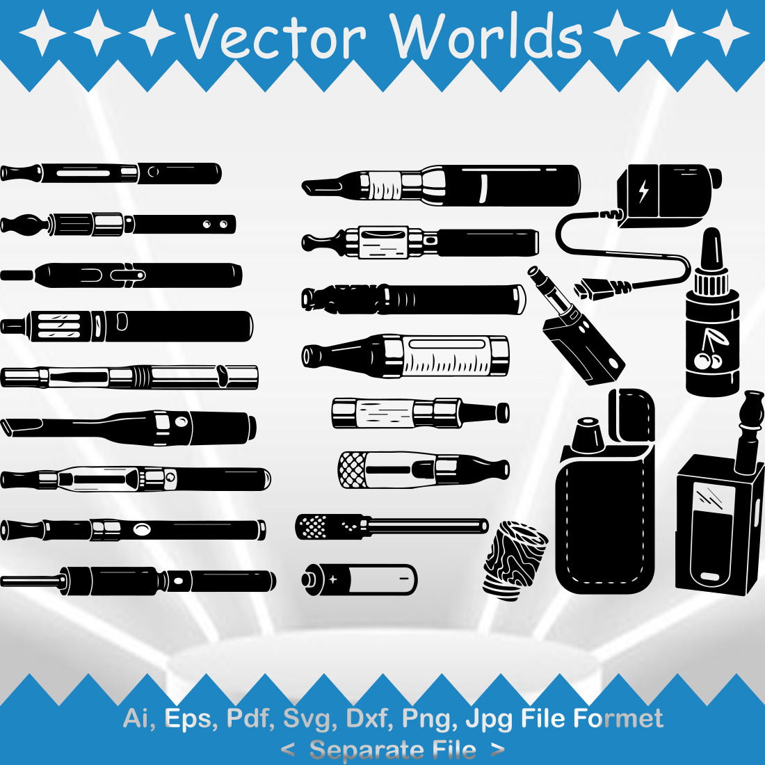 Vape SVG Vector Design preview image.