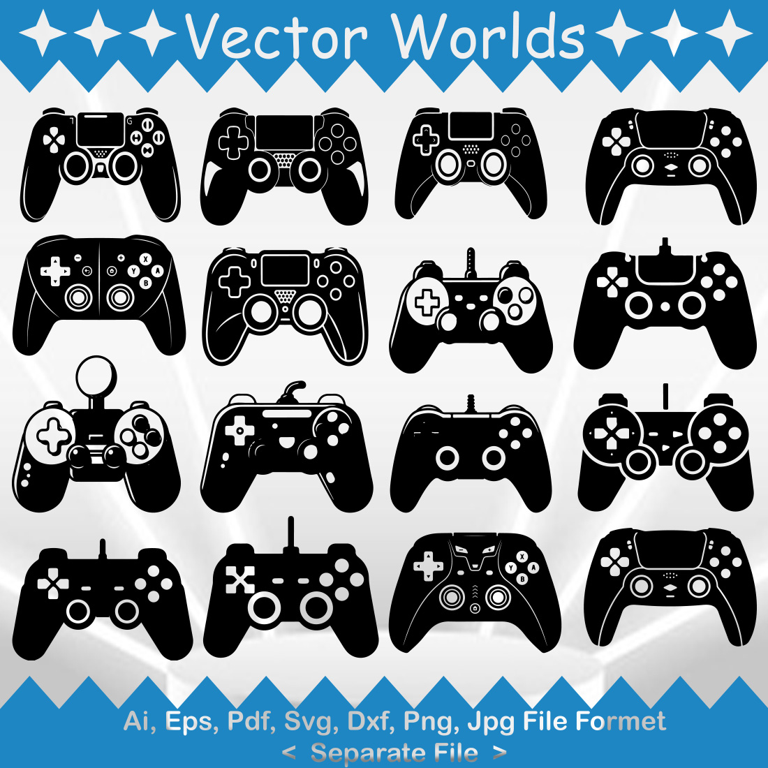 Game Controller SVG Vector Design preview image.
