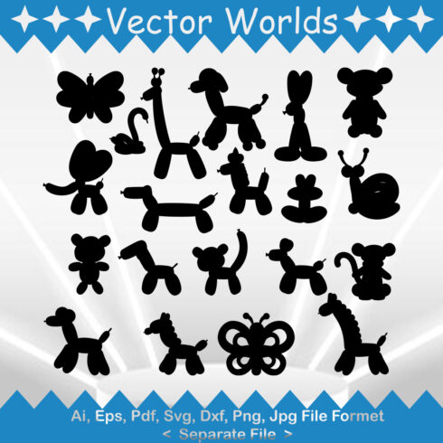 Animals Balloon SVG Vector Design cover image.
