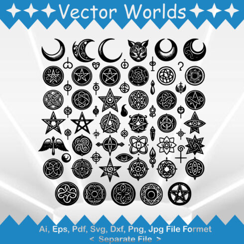 Pagan Symbols SVG Vector Design cover image.