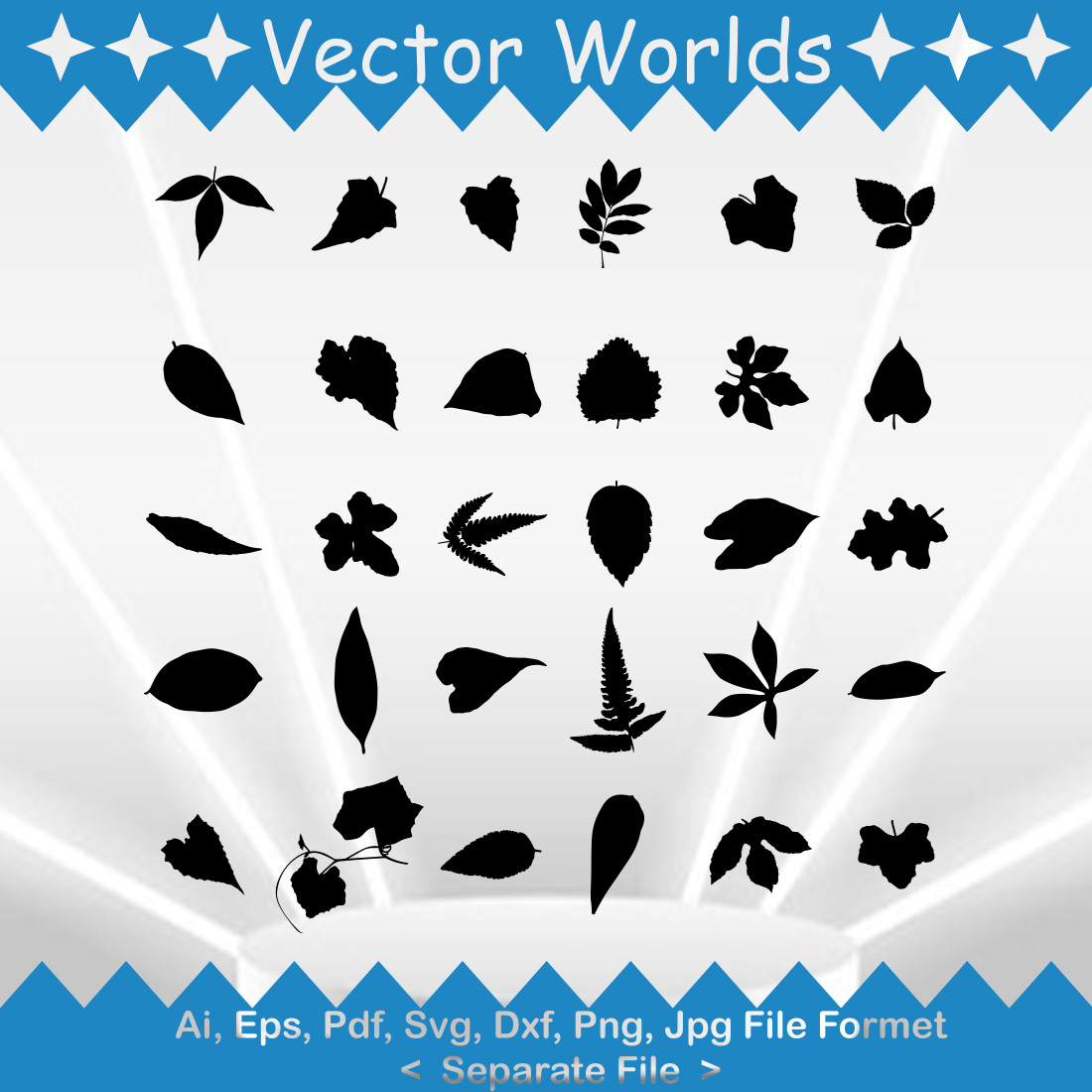 Leaves Falling SVG Vector Design preview image.