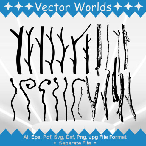 Wooden Stick SVG Vector Design cover image.