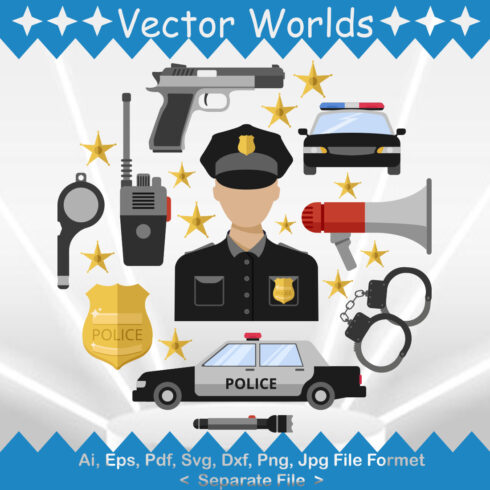 Police Department SVG Vector Design cover image.