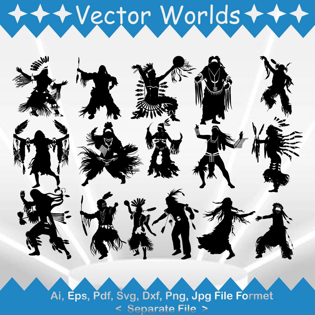 Native Dances SVG Vector Design preview image.