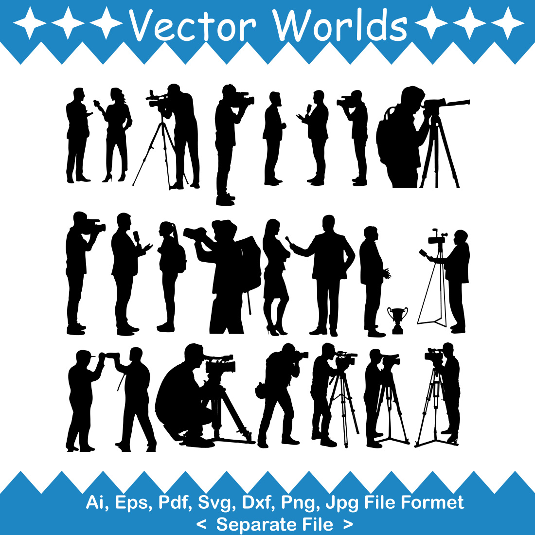 Journalist SVG Vector Design preview image.