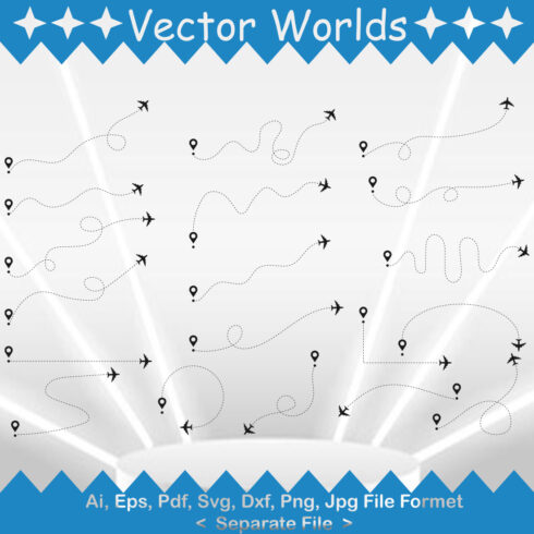 Airplane Location SVG Vector Design - MasterBundles