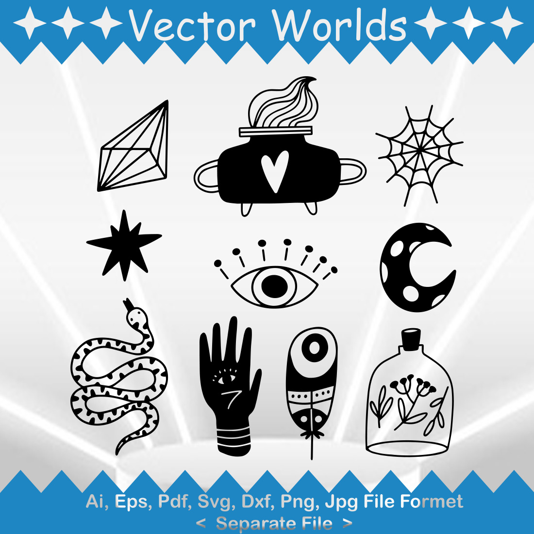 Black Magic SVG Vector Design preview image.