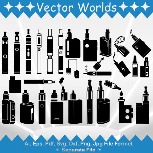 Vape SVG Vector Design cover image.