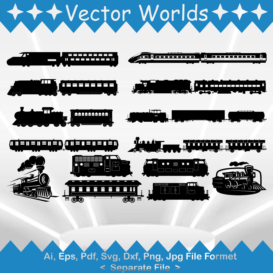 Train Compartment SVG Vector Design cover image.