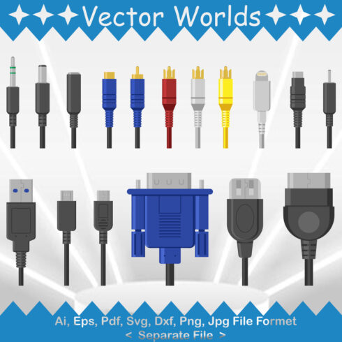 Cable SVG Vector Design cover image.