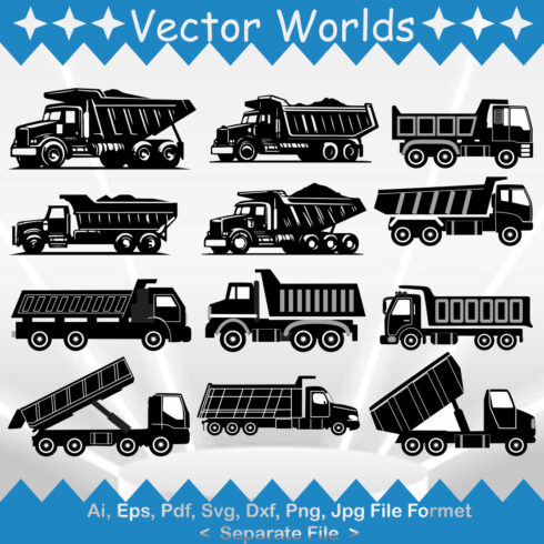 Building Trucks SVG Vector Design cover image.