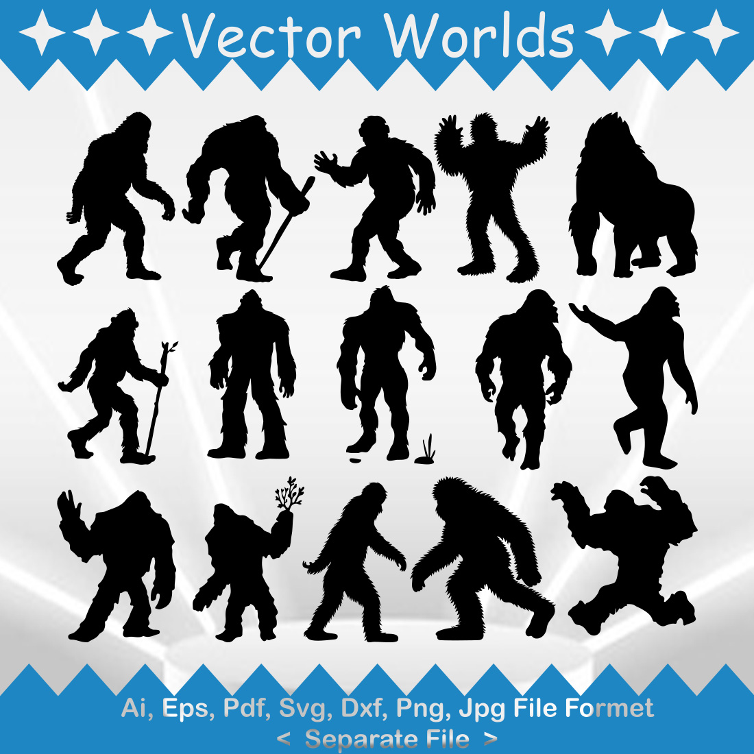 Skunk Ape SVG Vector Design preview image.