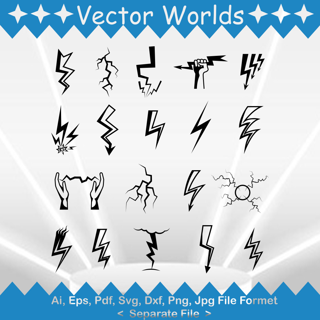 Lighting Stick SVG Vector Design cover image.