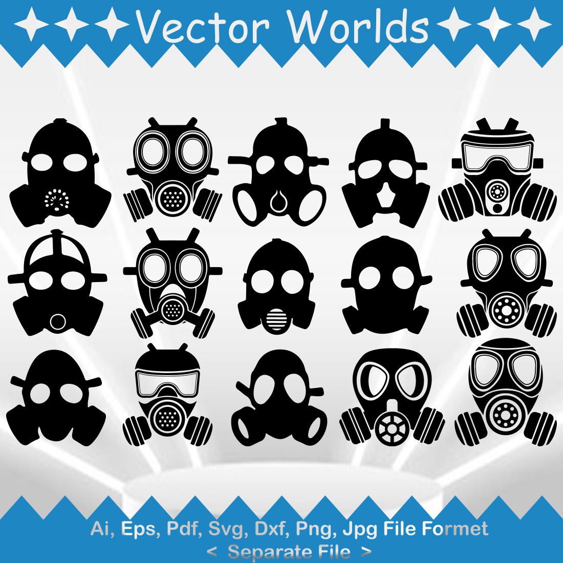 Oxygen Mask SVG Vector Design preview image.