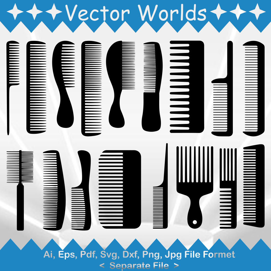 Comb SVG Vector Design preview image.