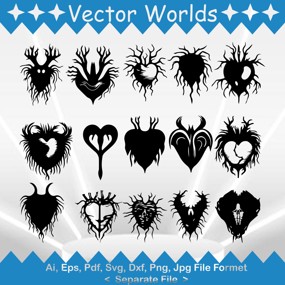 Heart Roots SVG Vector Design cover image.