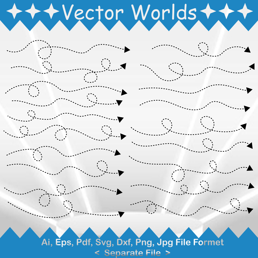 Dotted Line SVG Vector Design preview image.