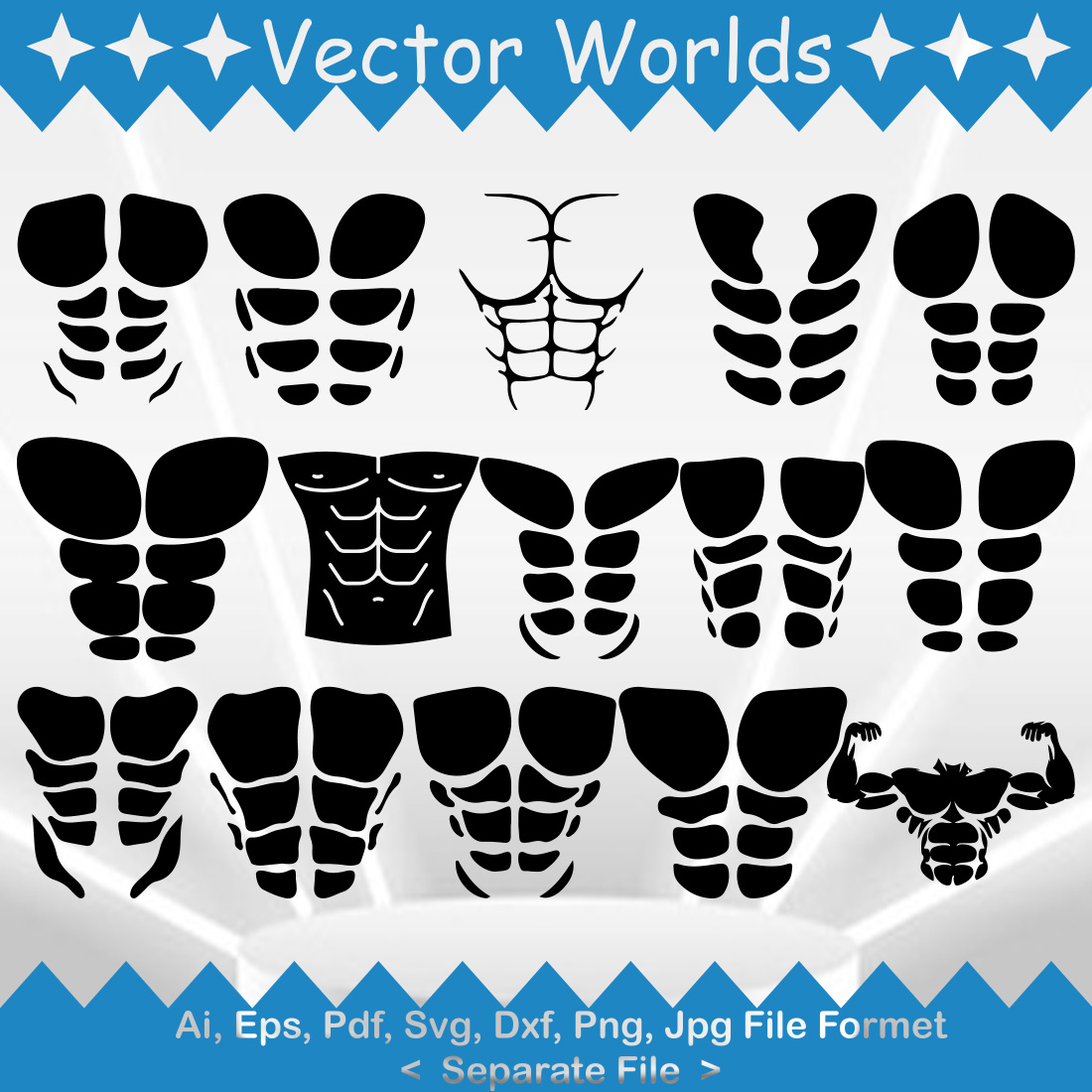 Six Pack SVG Vector Design cover image.