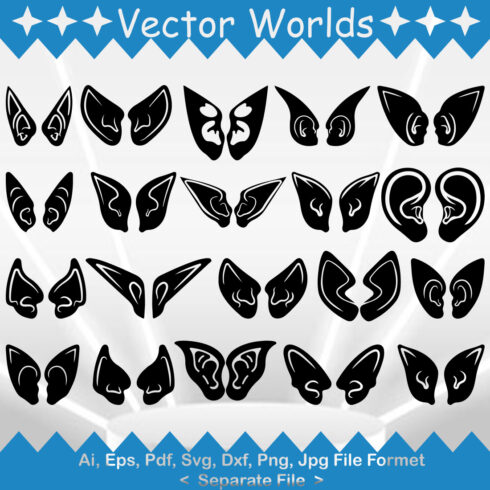 Elf Ears SVG Vector Design cover image.