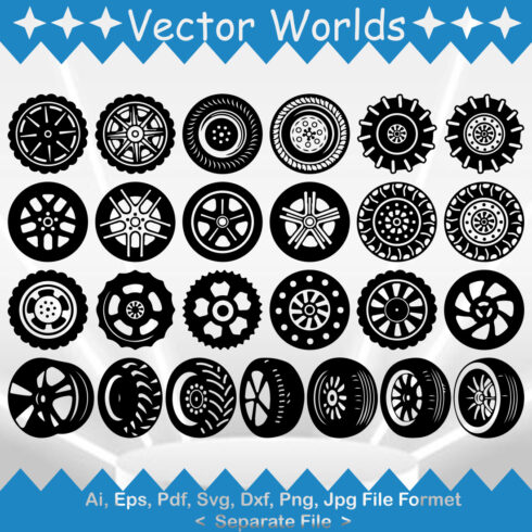 Wheels SVG Vector Design cover image.