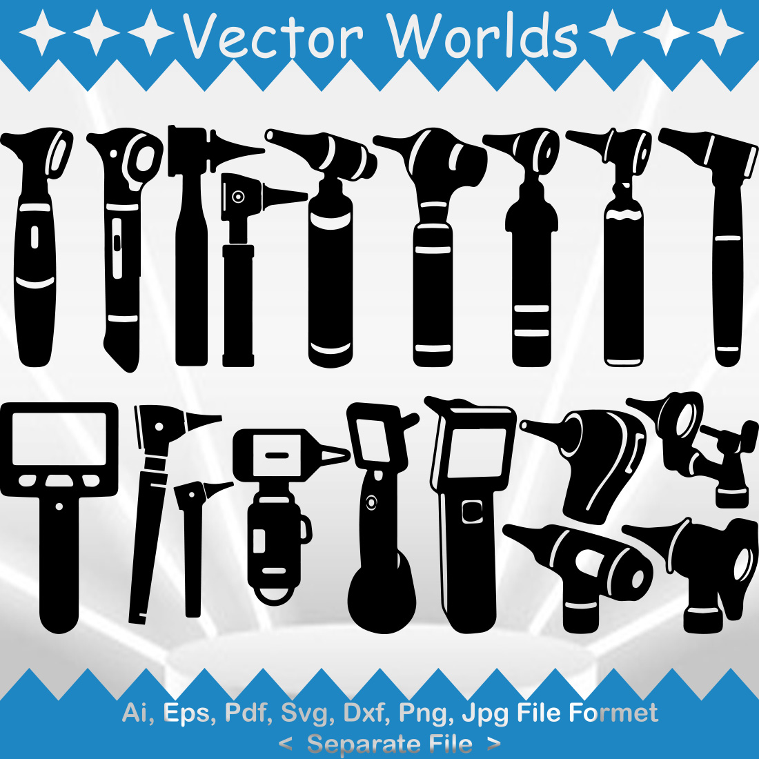 Otoscope SVG Vector Design preview image.