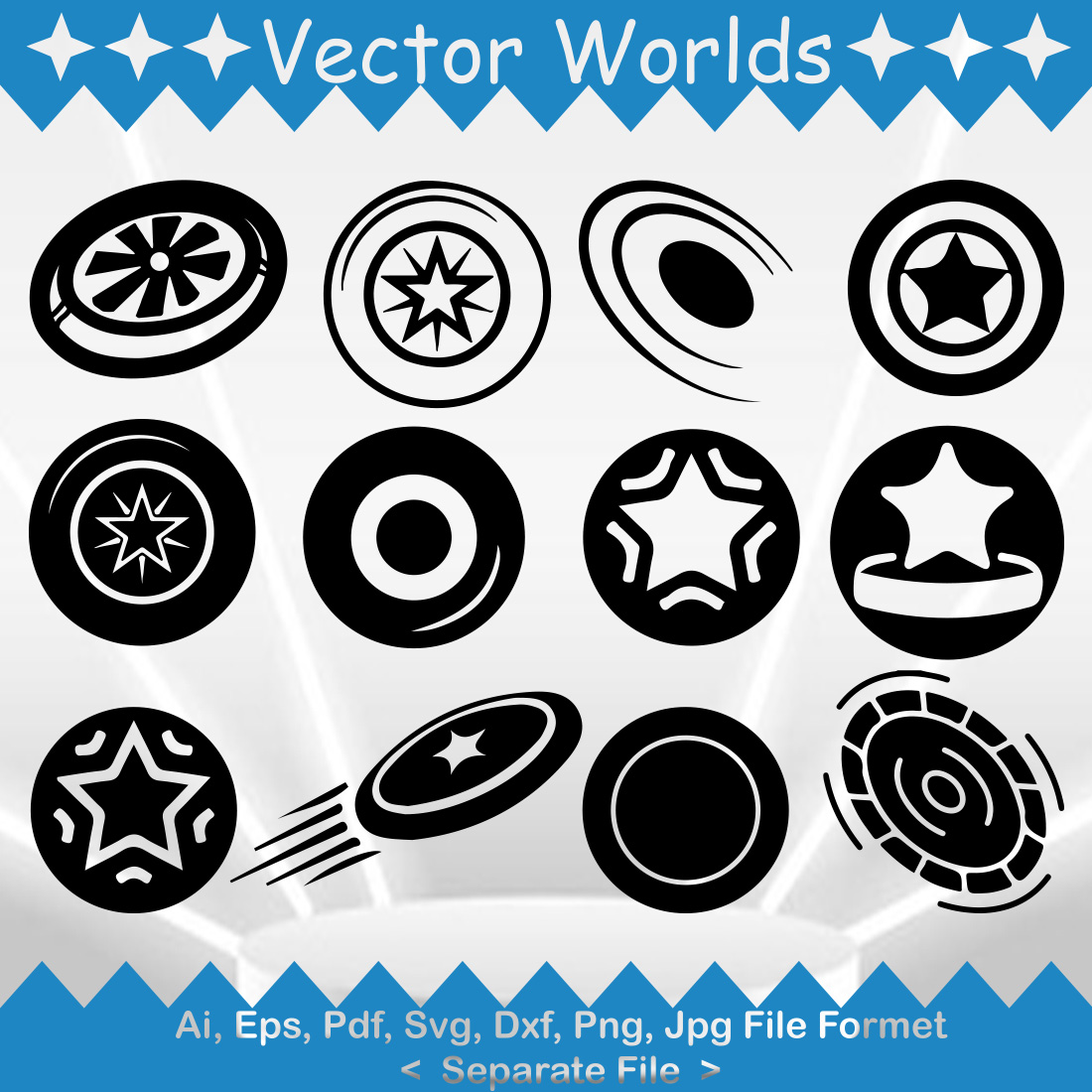 Frisbee SVG Vector Design cover image.