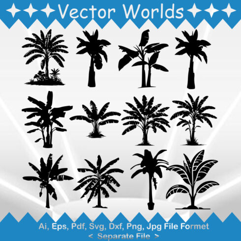 Banana Tree SVG Vector Design cover image.