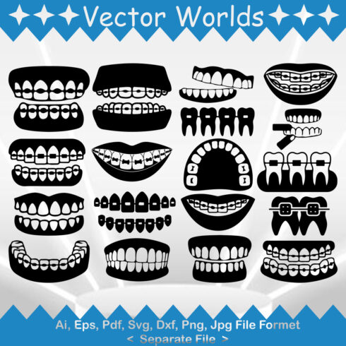 Braces SVG Vector Design cover image.
