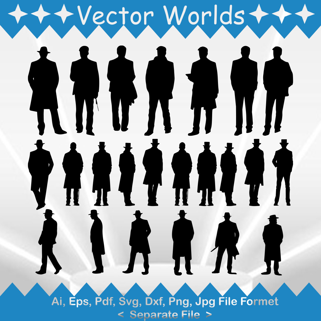 Gentleman SVG Vector Design cover image.