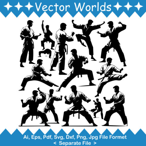 Karate Hit SVG Vector Design cover image.