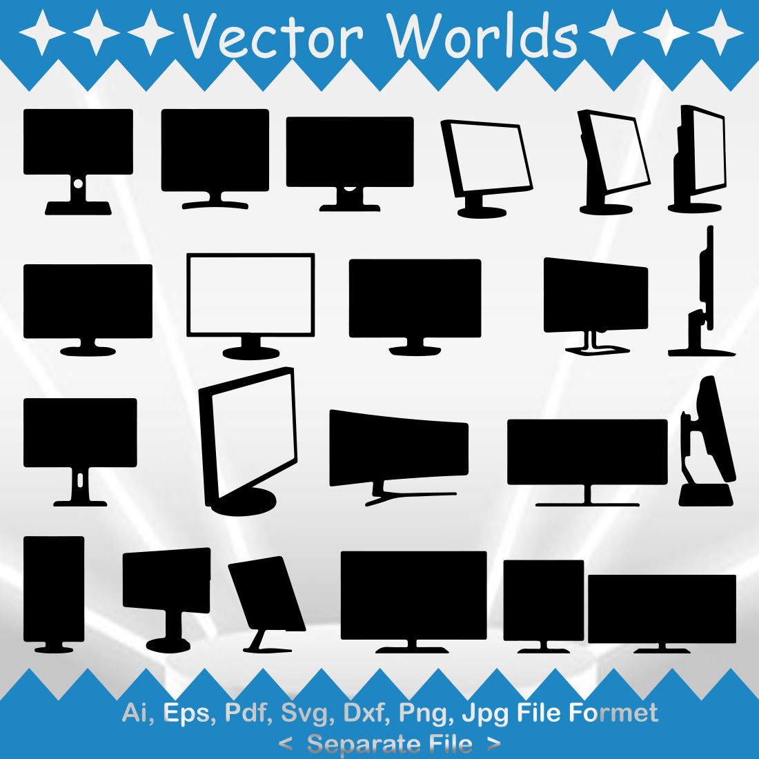 Monitors SVG Vector Design preview image.