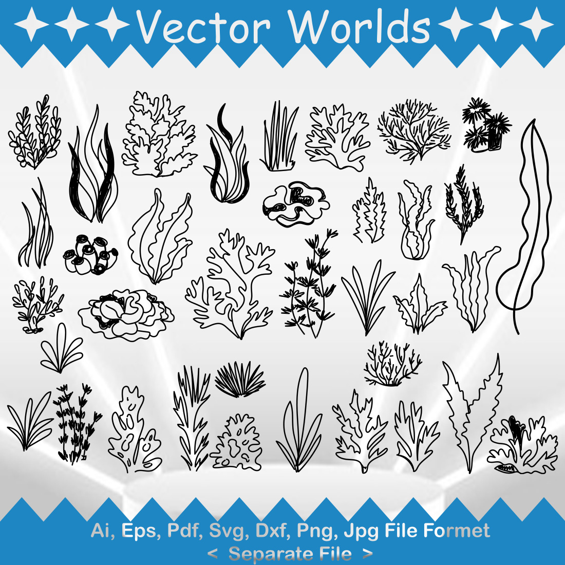 Growing Plants SVG Vector Design preview image.