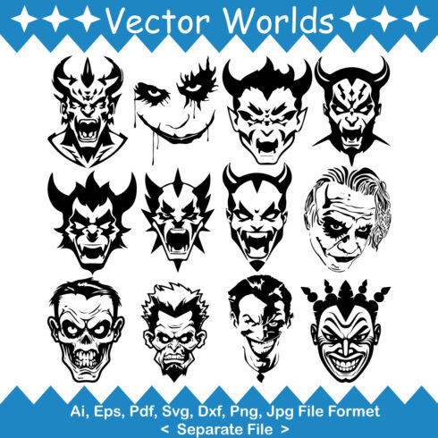 Jokar Mask SVG Vector Design cover image.