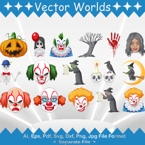 Scary Monsters SVG Vector Design cover image.