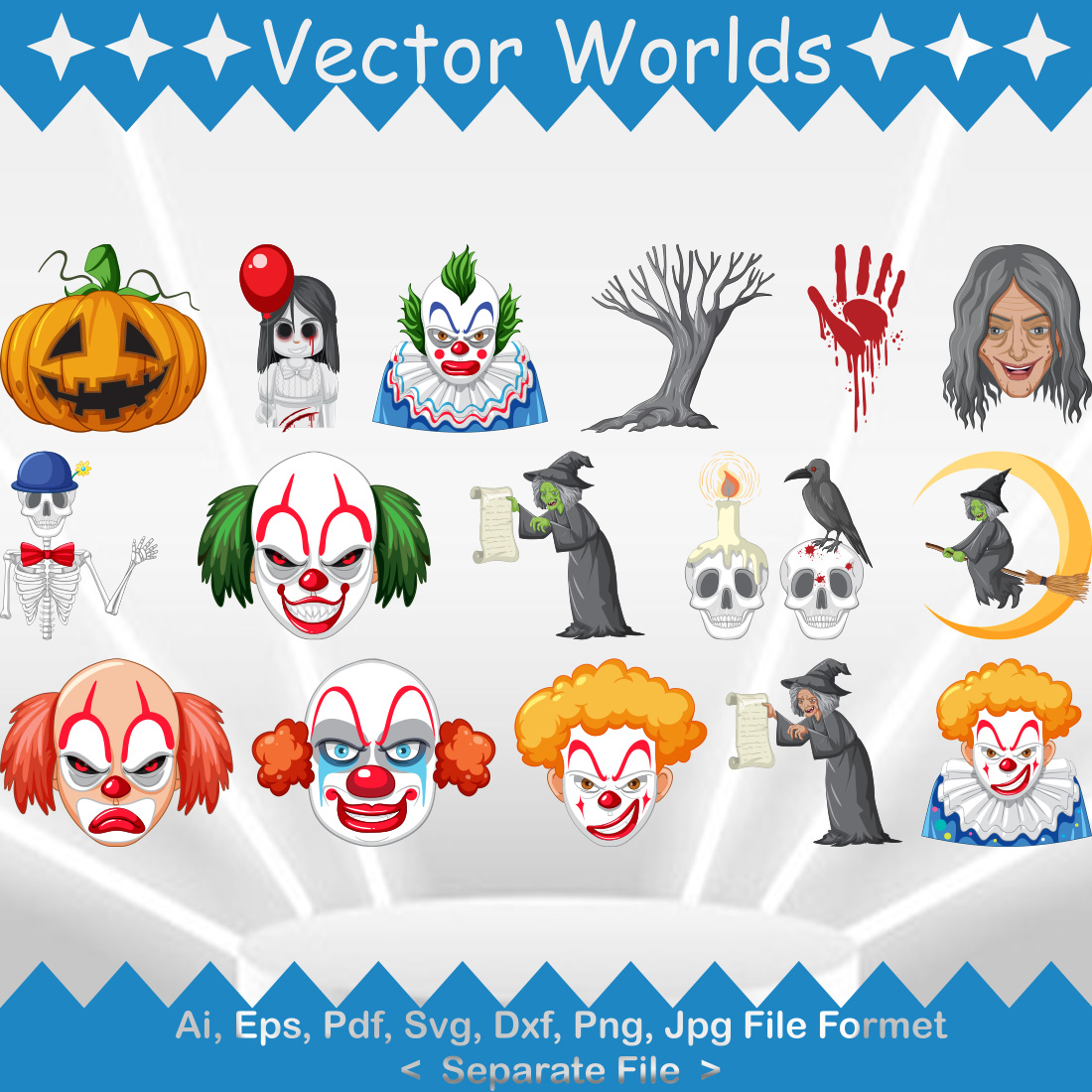 Scary Monsters SVG Vector Design cover image.