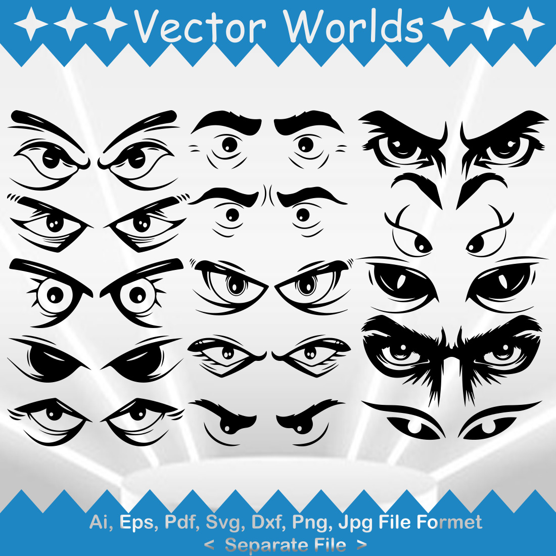 Devil Eyes SVG Vector Design cover image.