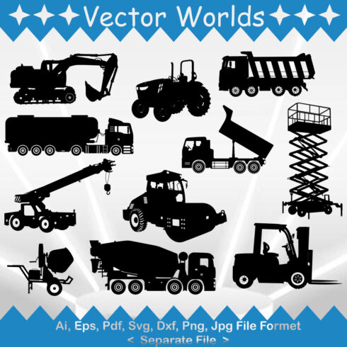 Construction Work SVG Vector Design cover image.