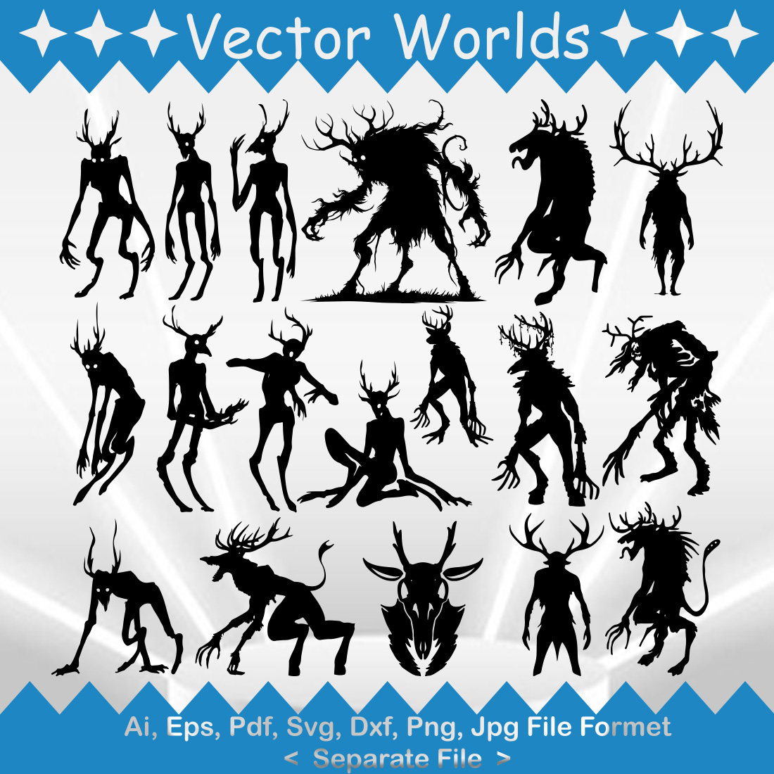 Wendigo SVG Vector Design preview image.