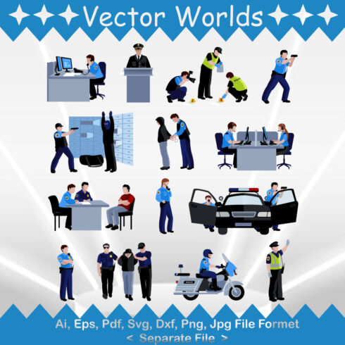 Protect Police SVG Vector Design cover image.