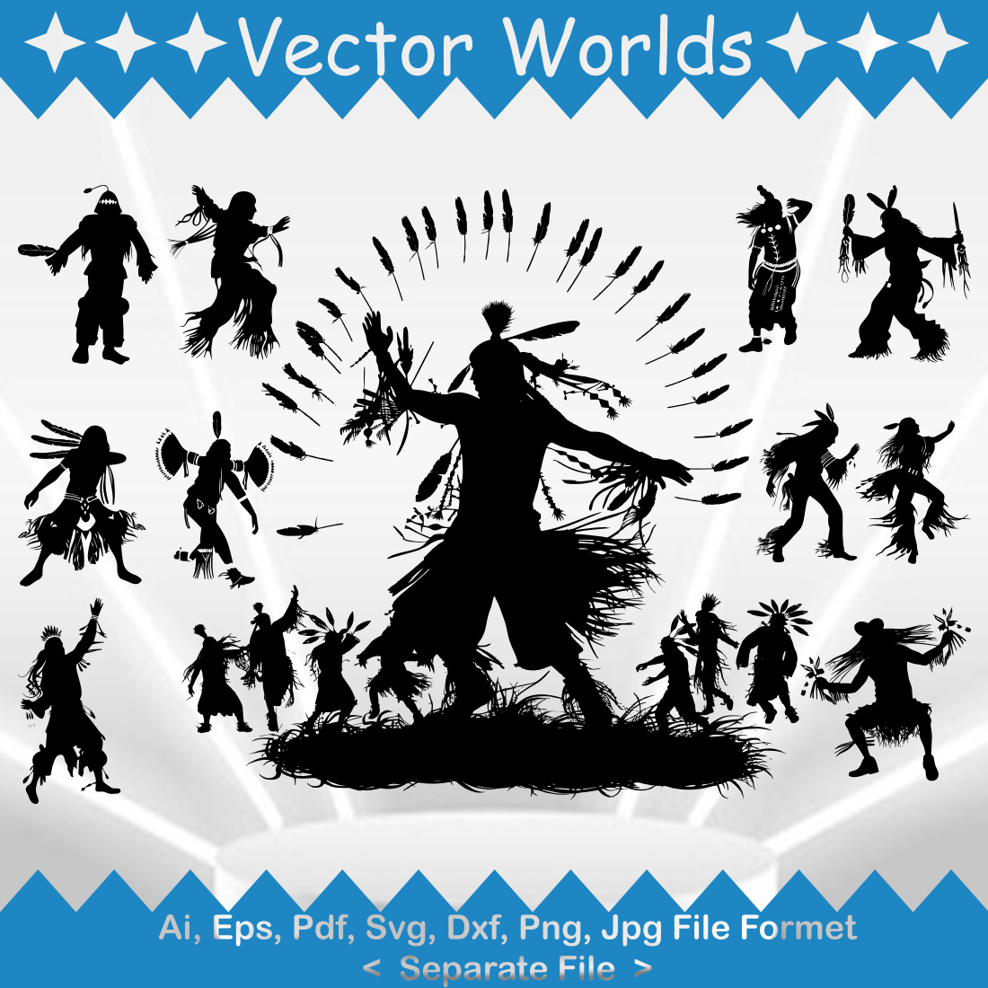 Native Dances SVG Vector Design preview image.